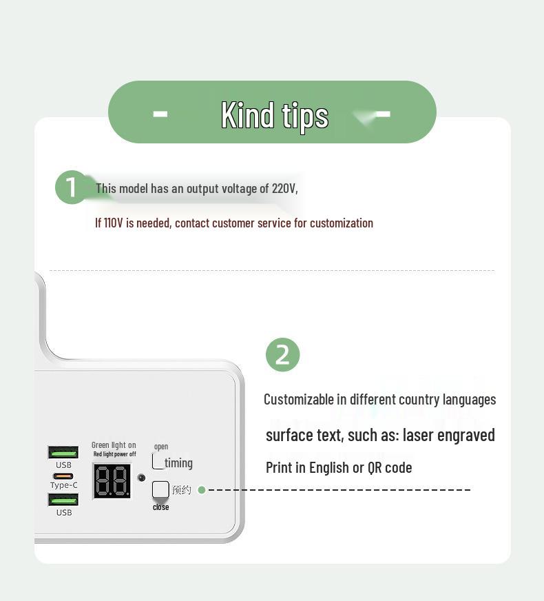 International Smart Timer Socket with Overcharge Protection (Hong Kong, Israel, South Korea, Russia, Europe, Australia Compatible).
