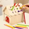Holz Montessori Spielzeug FarbSortierbox Frühe Schubladenbox Busy Board Zuordnungsspiel Feinmotorik Kognitives Lernspielzeug