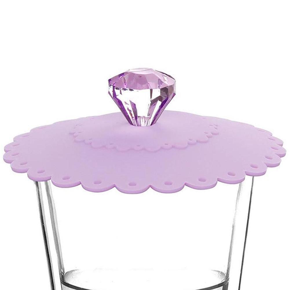 Cup Lids Lids Colorful Diamond Handle Kitchen Supplies