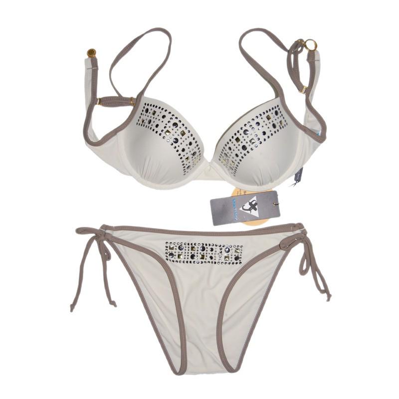 Korean Style Push-Up Underwire Bikini with Adjustable Straps and Back Buckle Swimsuit.