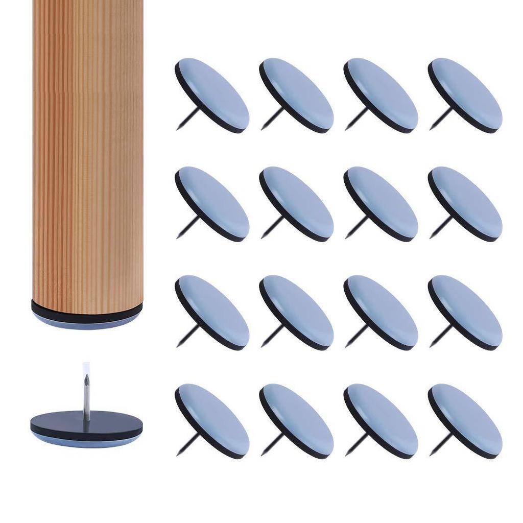 Verschleißfeste Teflon Geräuschlose Nagel-Möbelgleiter