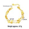 Vietnamese Sand Gold Double-Layer Cat's Eye Beaded Bracelet – Women's Trendy Light Luxury Jewelry