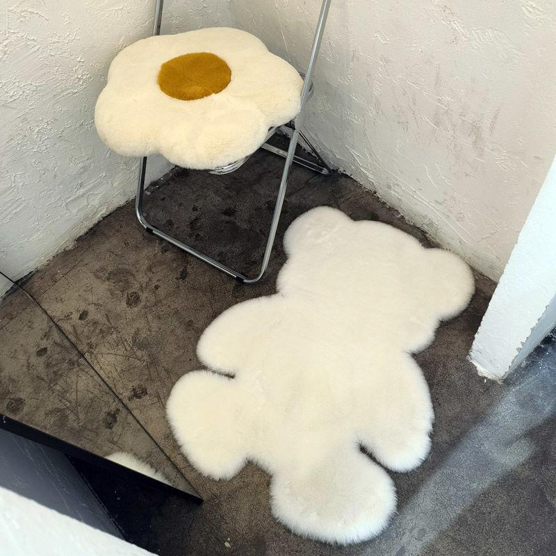 Tapete grande de pele de carneiro de pele sintética de urso, tapete fofo, sofá-cama, tapete peludo e peludo para chão
