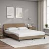 VidaXL Bed with Mattress Cappuccino 160x200 Cm Faux Leather 3208441