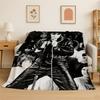 Retro The King E-Elvis Presley Soft Flannel Throw Blanket,Cozy Blanket for Bed,Couch,Sofa,Bedroom,Living Room,Travel,Picnic