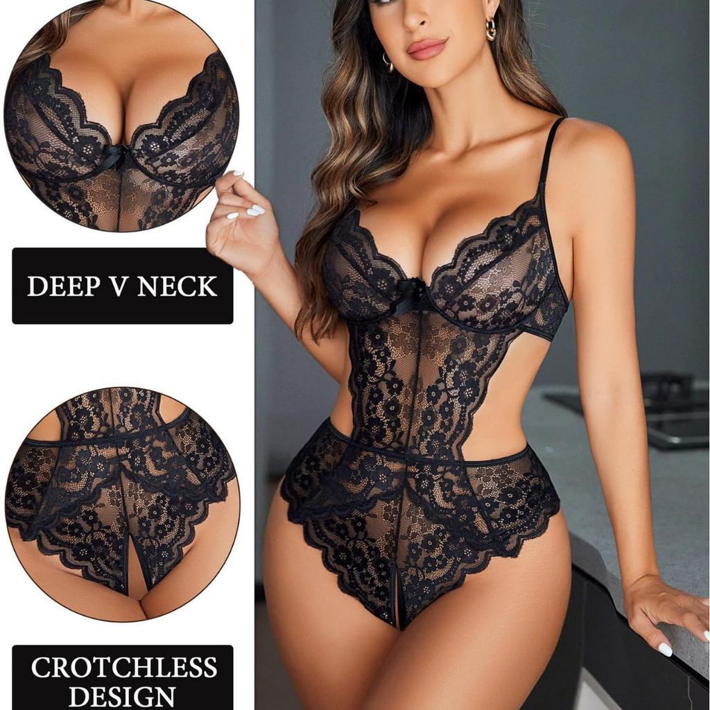 Bodysuit European and American Spice Girls Nightclub Women's Clothing Sexy Lace Onesie Shapewear Sex Underwear