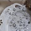 1Pc Metallic Dark Wind Star Moon Heartbeat Nail Art Decorative Paper