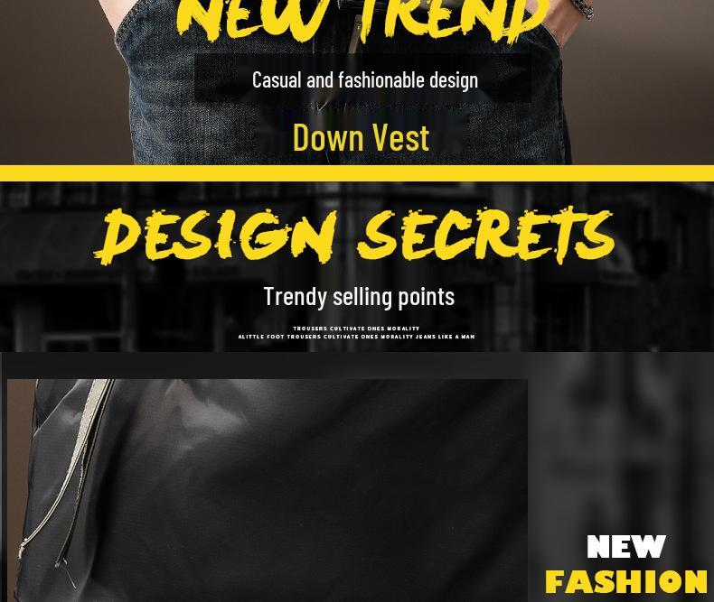 Men's Winter White Duck Down Vest - High-End, Lightweight, Stand-Up Collar, Warm and Thickened Sleeveless Outerwear