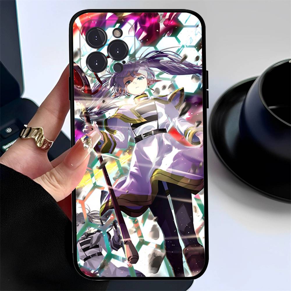 

Anime Frieren Cute Phone Case For Iphone 16 15 17 13 14 12 11 Pro Max Plus Black Shell Cover Case iPhone 11