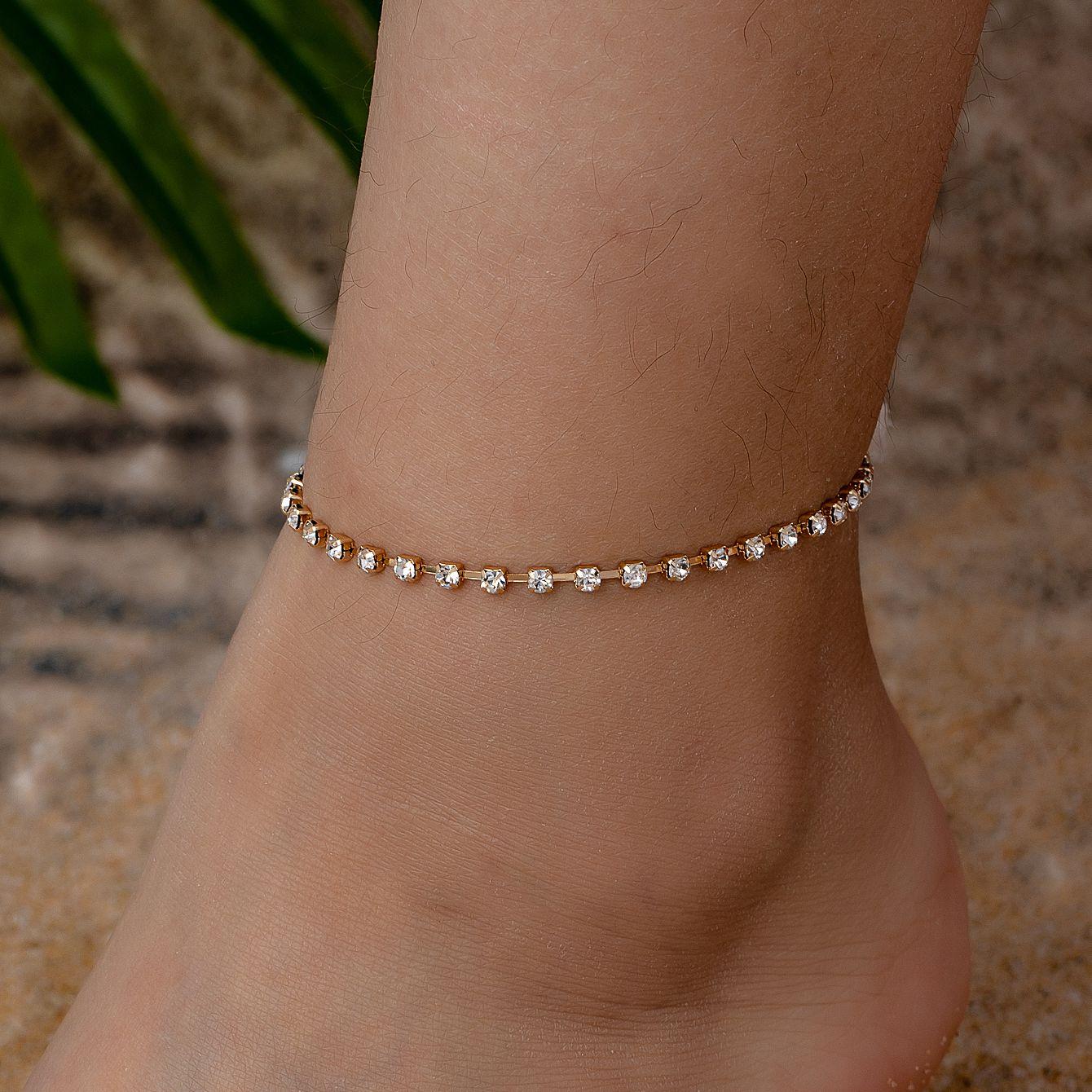 One Piece Women s Anklet Imitation Gemstone Women s Fashion Anklet Foot Jewelry