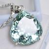Lab Created 925 Starling Silver 74 Ct Perfect Pear Cut CERTIFIED Gems Pendant MY.PD-108-NS