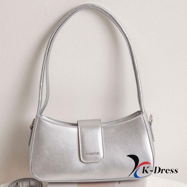 Square Baguette Glossy Shoulder Bag (3 Colors) Basic Type