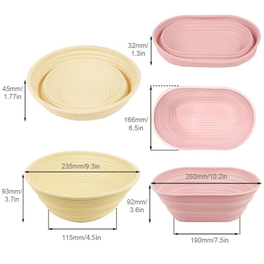 Gifts Foldable Bread Fermentation Basket Large Capacity Oven Baking Bread Fermentation Mold Silicone Baking Utensils