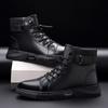 Martin Boots Men's New Autumn and Winter Velvet Men's British High-top Casual Leather Shoes Non-slip Soft Leather Men's Shoes