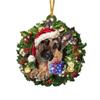 2D Weihnachtshund Acryl Anhänger Hängender Acryl Weihnachtsbaum Anhänger 8cm Dekorative Weihnachtshunde Schmuckstück Fenster