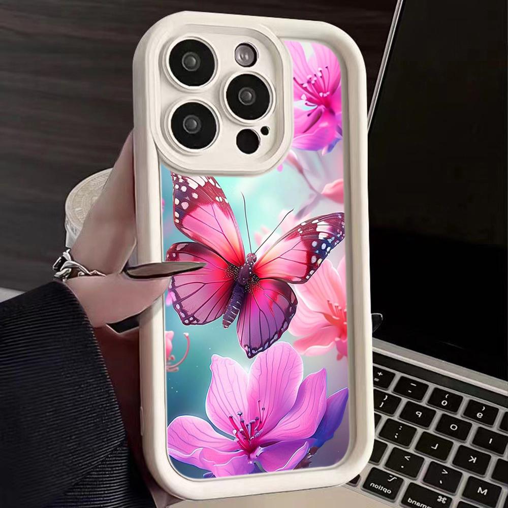 Angel Eye TPU Soft Phone Case for Samsung A05 A04 A10 A30 A13 A23 A53 A14 A24 A34 A54 A15 A25 A35 A55 S20 S23 FE S24 Ultra Ae66 Butterfly flower Cute