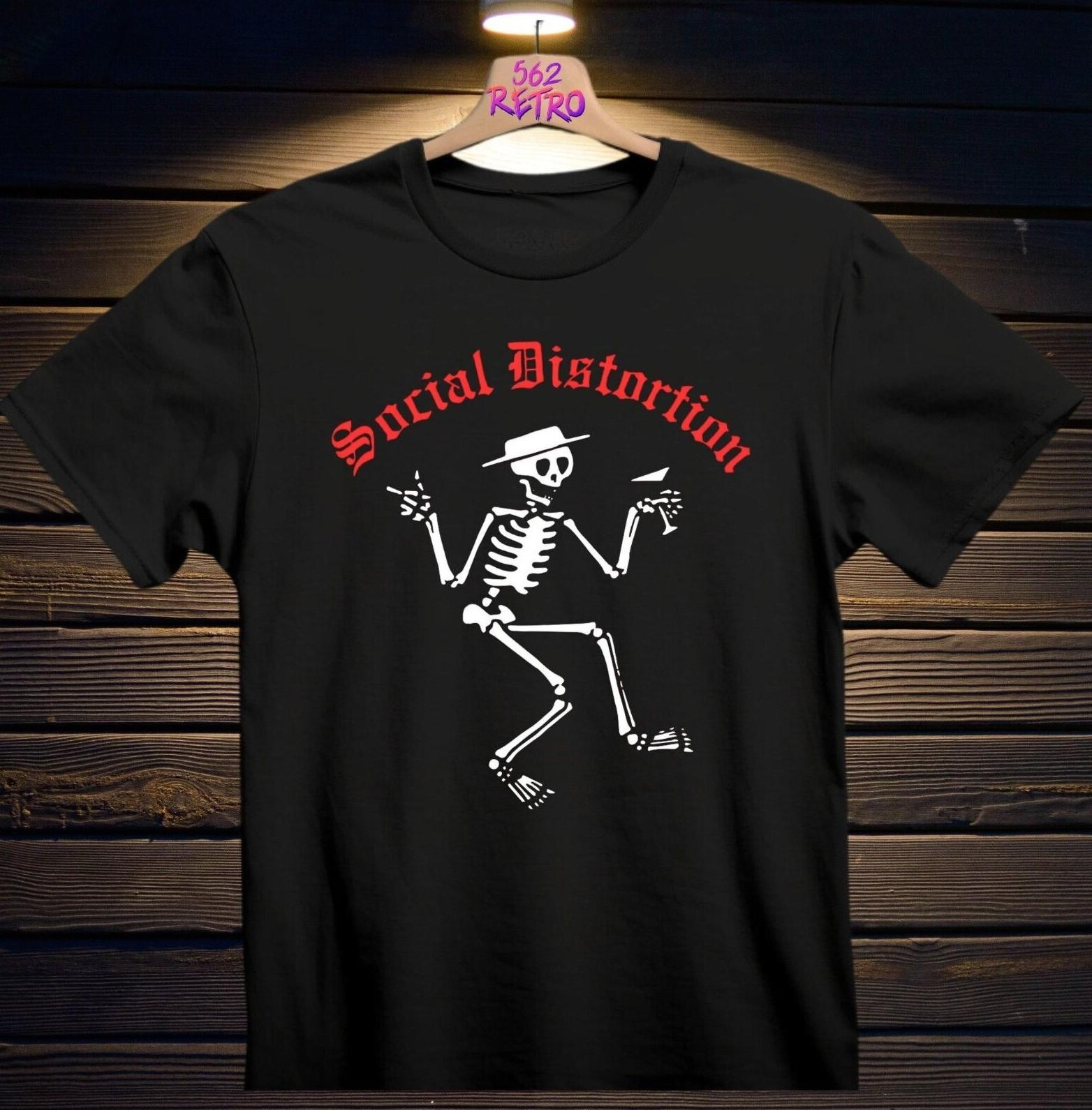 Футболка с логотипом панк-рок группы Social Distortion Черная S-3XL XXXXL