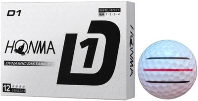 Golfový míček Honma Golf Honma D1 2024 s čarami 1 [Hapiraki_Golf Line] (Bílý tucet_3 řádků)