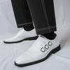 New Britain Fashion Pointed Belt Buckle All Match Shoes For Men Casual Monk Strap Loafers Formal Dress Footwear