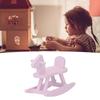 1:12 Scale Doll House Rocking Horse Doll House Wooden Rocking Horse Simulation Cockhorse for Doll House Accessory