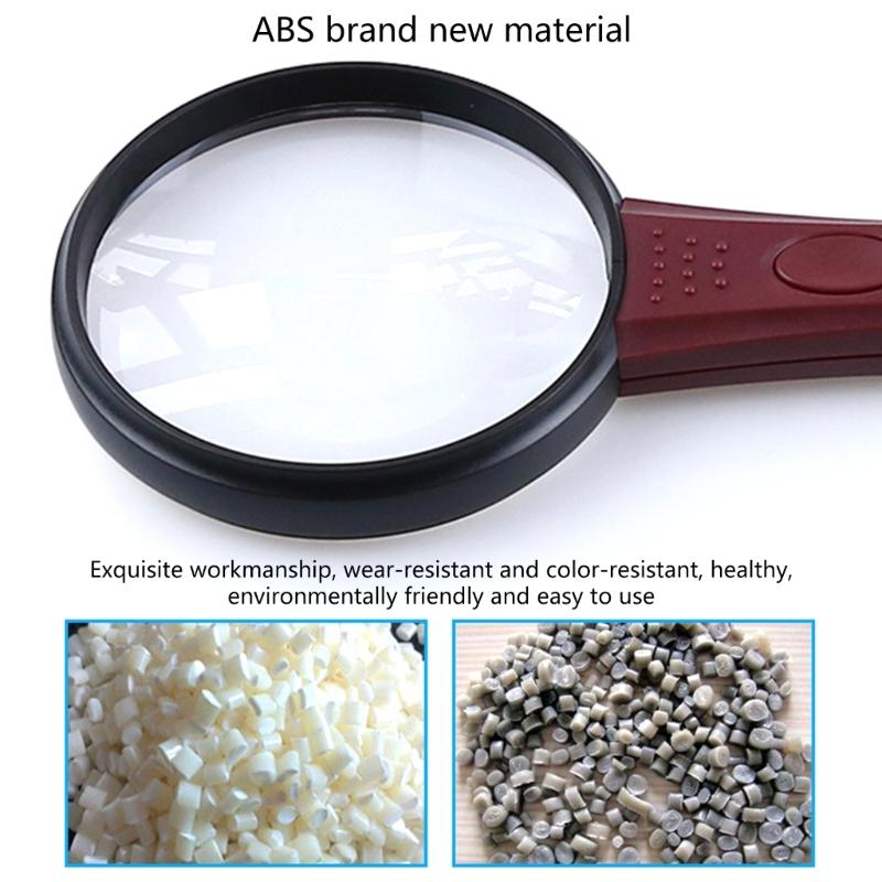 Magnifying Glass with Light Handheld Large LED Illuminated Lighted Magnifier for Seniors Reading Inspection Coin Jewelry