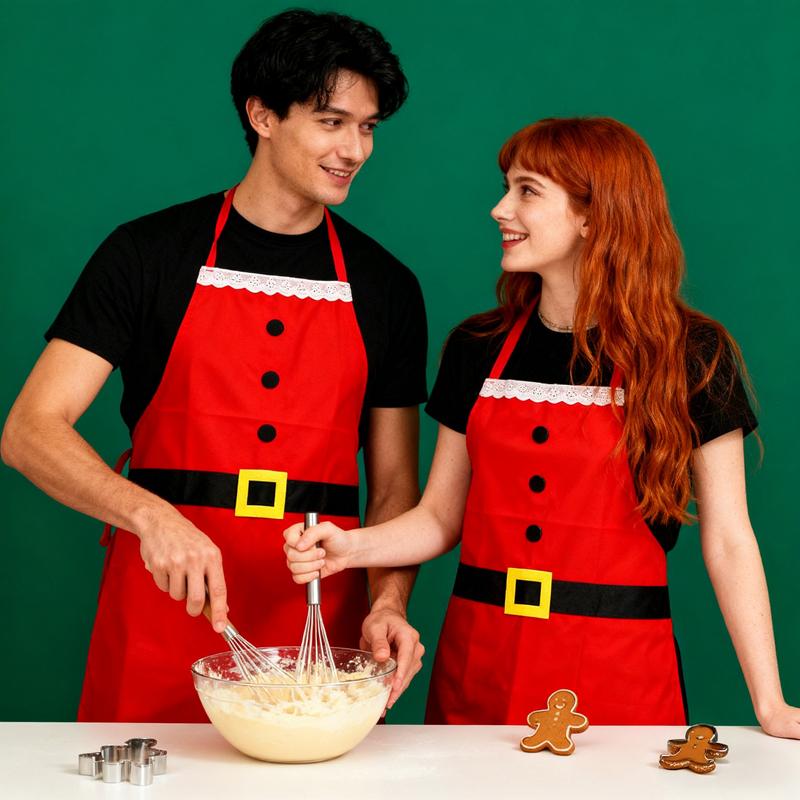 Santa Claus Apron, Christmas Decoration Props, Kitchen Protective Apron, Christmas Party Supplies