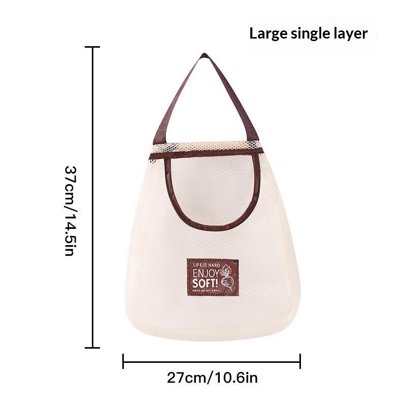 1 Stück Tragbare Hängende Netz-Aufbewahrungstasche Mehrzweck Atmungsaktiv Küche Obst und Gemüse Hängebeutel