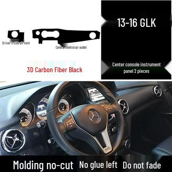 Carbon Fiber Stickers for Mercedes-Benz GLK200/260/300 (2013-2016): Center Console & Door Panels