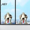Retro Hand Painted Sticker Funny Chicken Static Window Cling, Upside Down Rooster Glass Sticker, Cling for Waterproof Non-adhesive Decal Living