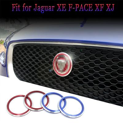 XE XF F-PACE X760 X761 X260 Grelha de carro anel de decoração de emblema adesivo styling de carro capa de acabamento de emblema frontal