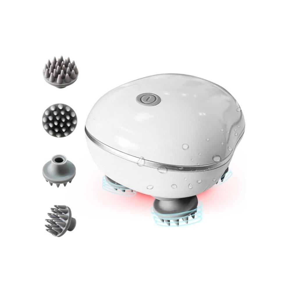 Elektrisches Kopfhautmassagegerät, kabelloses Massagegerät für Katzen und Hunde, Hand-Kopfmassagegerät für Haarwachstum, Weiß