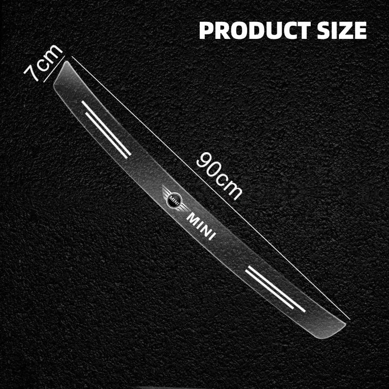 Transparent Rear Guard Plate Sticker Decoration Auto Accessory For MINI Cooper JCW WORKS R55 R56 F55 F56 R57 R58 R59 R60 Dymfu11