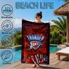 Thunder Basketball Team Beach Towel, Microfiber Beach Towel, Perfect For Pool, Beach, Travel, Home Decor Beach Party Fan gifts
