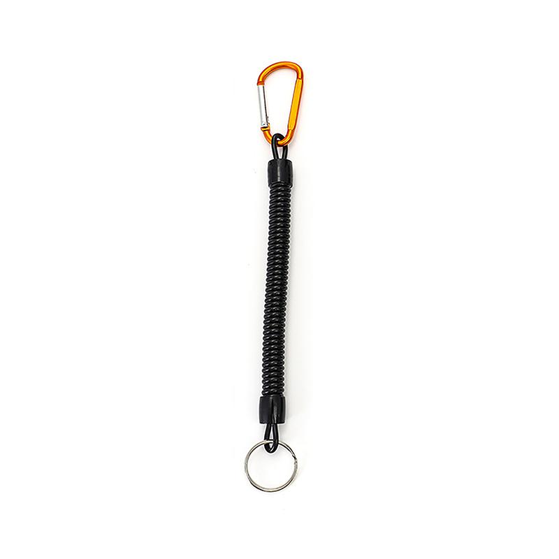 1 Pcs Fishing Tools Anti-Lost Lanyard Telescopic Elastic Retention Rope Safety Spring Lanyard Rope Key Ring Chain Accessories