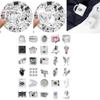 Premium Silver Sulfate Sticker 66 Pieces Of High-quality Pvc Waterproof Decals For Diy Guitar Phone Skateboard And Bicycle Adhesive And Stylish