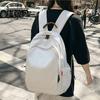 Schoolbag New Korean Version Solid Color Backpack Versatile Large Capacity Schoolbag Female College Student Leisure Travel Outdoor Backpack Men and 