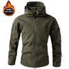Men's Winter Autumn Warm Softshell Fleece Hood Cargo Jackets Camping Hiking Climbing Hunting Fishing Outdoor Windproof M-5XL