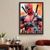 5D DIY Diamond Art Painting Kits for Adults, Deadpool Full Round Crystal Diamond Kits for Beginner for Home Wall Decorate