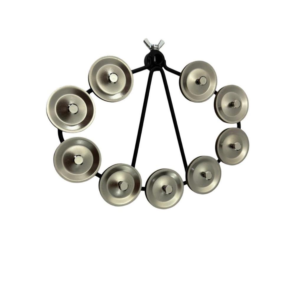 Drum Rack Steel Cymbal Shaker and Bell Ring Set