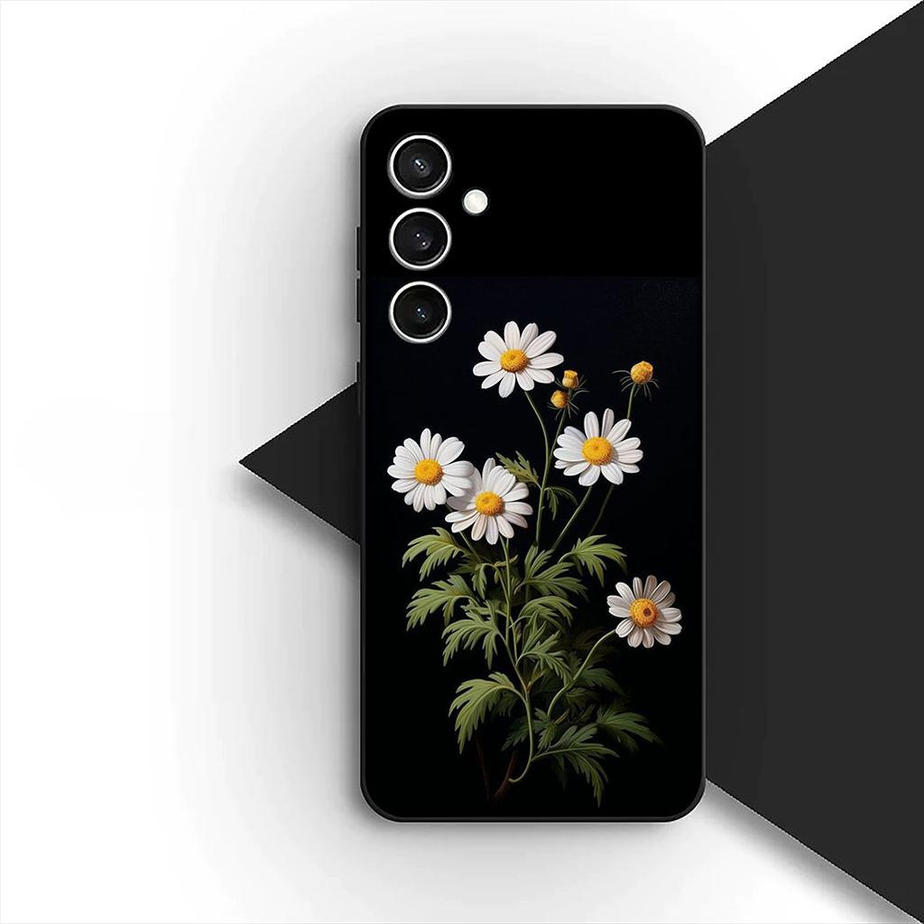 Cover for Samsung Galaxy S24 S25 S23 FE Ultra Plus S7 Edge S25+ S23+ A56 5G Casing Phone Case Bloom Fresh Little Daisy Flower
