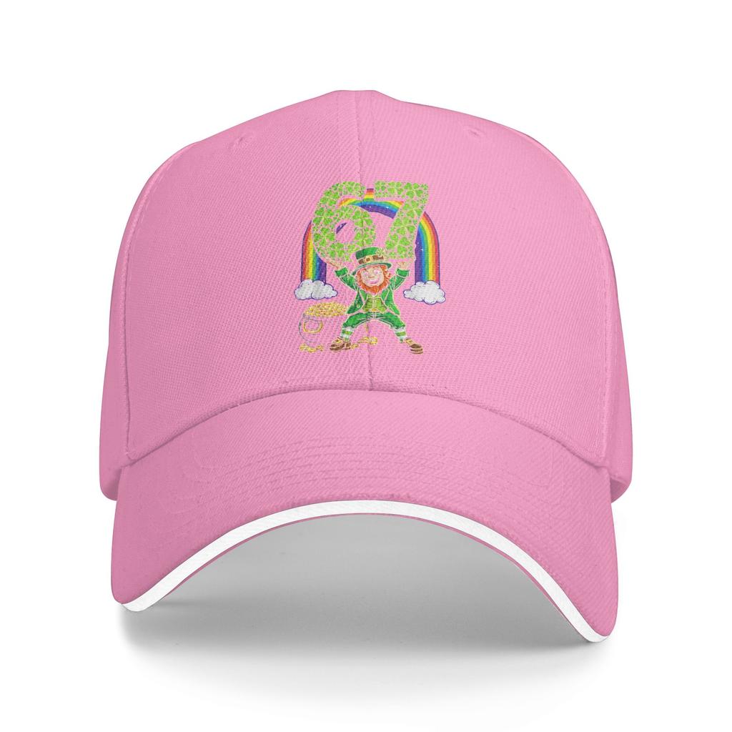 St Patricks Day Leprechaun Six Seven 6 7 Meme Sun Baseball Cap Summer Fashion Trucker Hat For Unisex Kpop Rock Baseball Caps