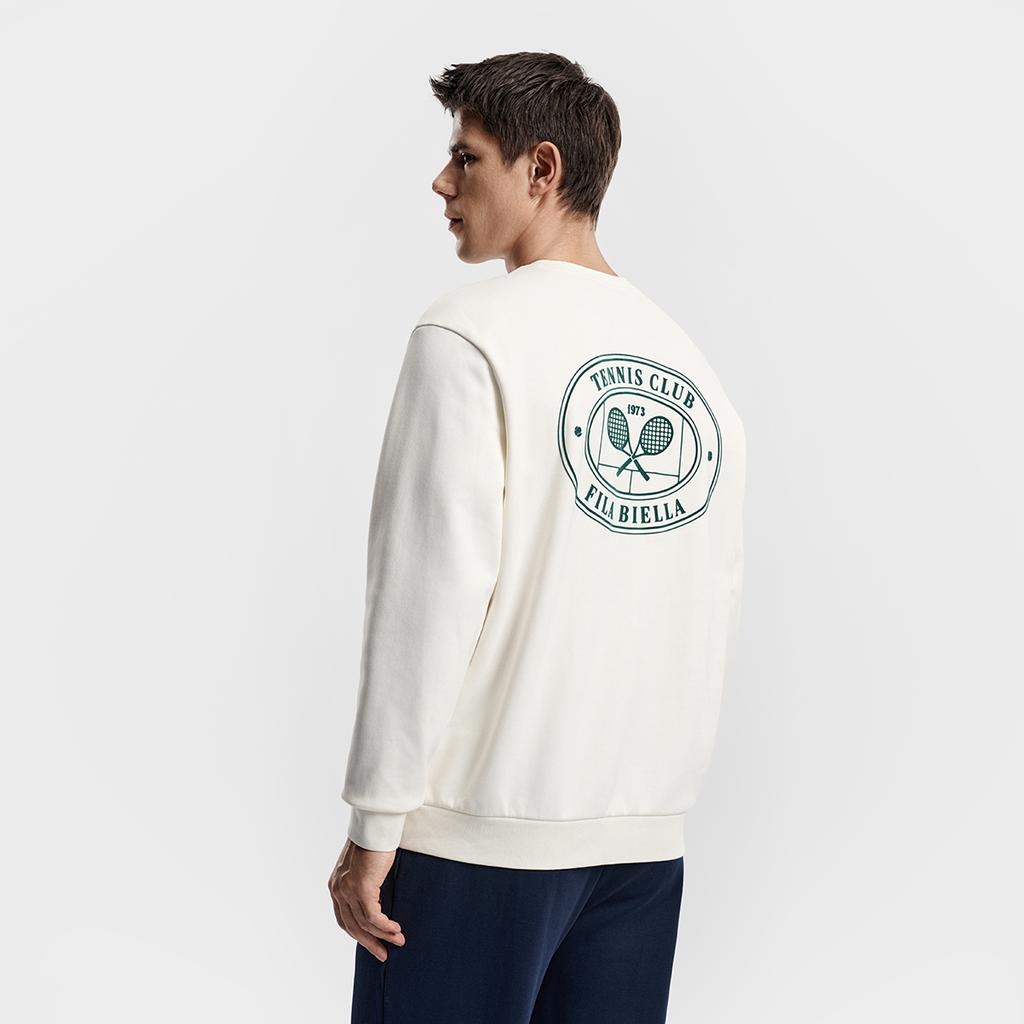 Fila Fleece Lined Warm Fashion Classic Simple Retro Sports Casual Tennis Style Comfortable Loose Pullover Crewneck Sweatshirt A11M613205FWT