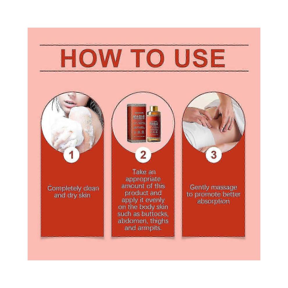Olio magico per il corpo da 100 ml per braccia, petto, cosce e pancia nuovo