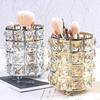 Golden Makeup Brush Organizer Crystal Storage Box 2pcs