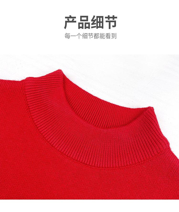 New style pullover sweater for children's New Year's greetings: Boys' fleece warm base sweater, Girls' New Year's outfit in red