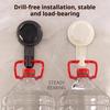 Rotating Suction Cup Hook with Vacuum Lock Heavy-Duty No-Drill Adhesive Hook for Bathroom Kitchen Door Removable Reusable Space-Saving Organizer for