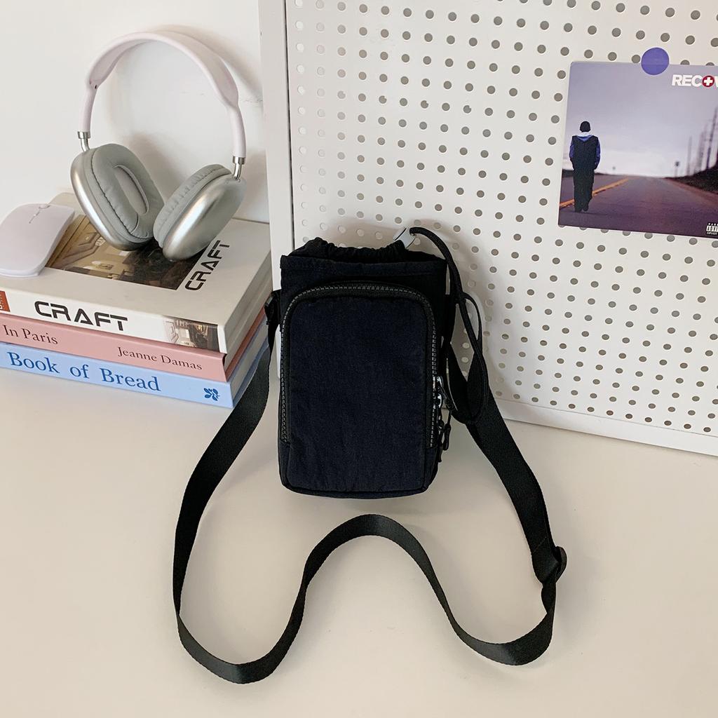 New women's mobile phone bag male student kettle bag bucket bag multi-layer shoulder messenger bag going out water cup satchel