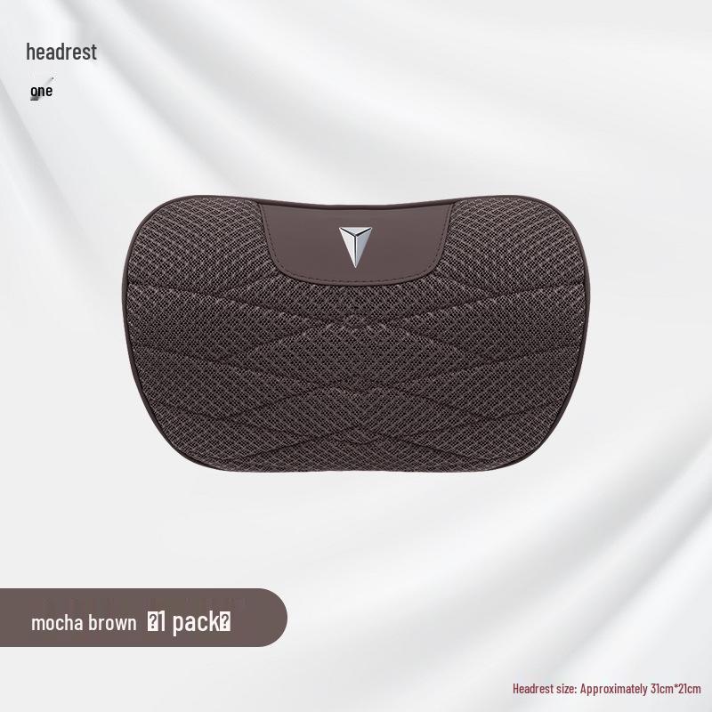 Changan Deepal Vehicle Headrest & Backrest Set: Neck Pillow & Waist Cushion for SL03/S7, Ice Silk Seat Cushion.