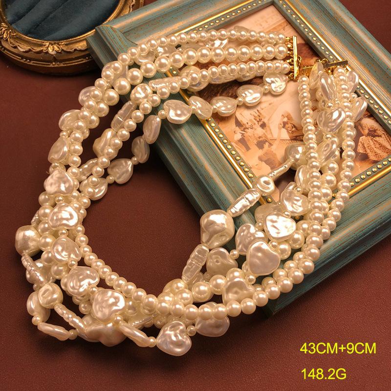 Multi-layer Design Sense High-end Heavy Industry Sweater Chain, Retro Style, Trendy and Fashionable