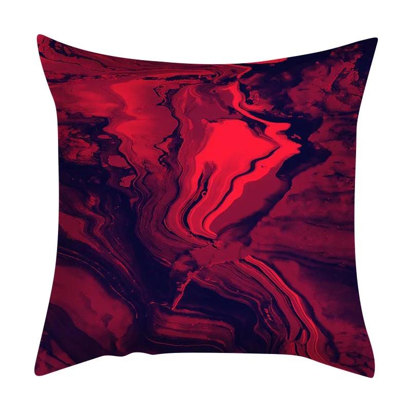 Sofa Car Seat Decor Home Chair Cushion Cover Abstract Irregular Ink Marble Pattern Pillow